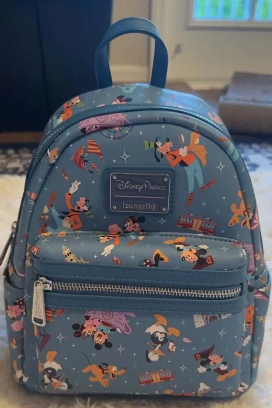Loungefly Disney Parks Mickey and Friends All-Over Print‎ Mini Backpack